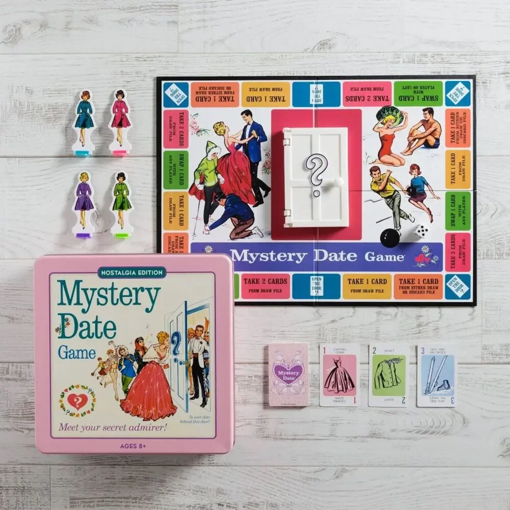 Mystery Date Game Nostalgia Edition Tin Complete Board Game Ages 8+ Hasbro